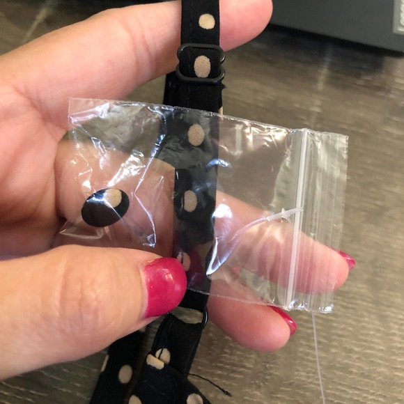 Sanctuary SMALL Polka Dot V Neck Button Front Adjustable Spaghetti Cami - NWOT - Picture 8 of 12